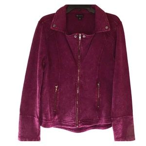 NWT NEW DIRECTIONS BURGUNDY WINE  COTTON JACKET